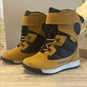 Merrell Kids' Black and Tan Boots. TODDLER SIZE 7. Like new. Worn one time.